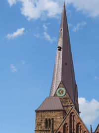 Low angle view of traditional building against sky