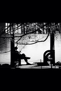 View of river with buildings in background