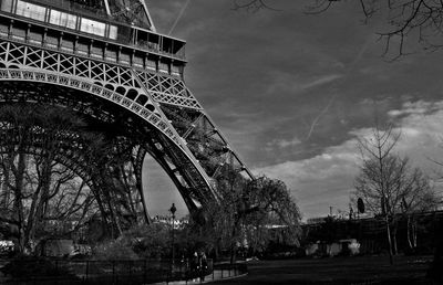 Low angle view of building against cloudy sky