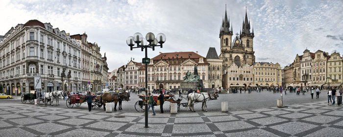 Old town square in prague, czech republic. it is the most well know city square staromestka nameste