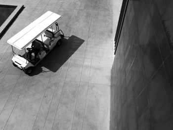High angle view of airport on floor