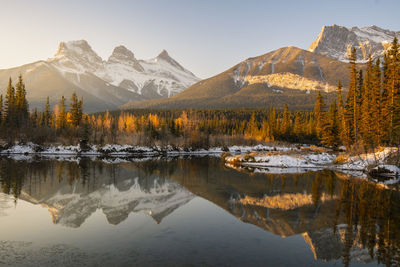 Three sisters mountains, canmore, alberta