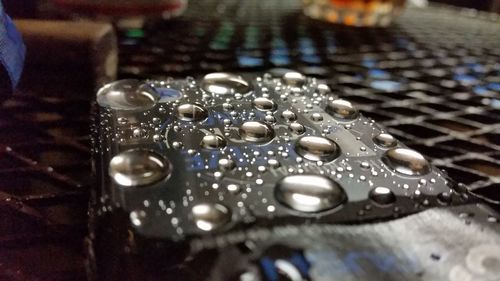 Close-up of water drops on leaf