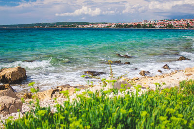 Scenic view of sea against sky