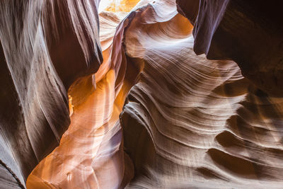 Low angle view of antelope canyon