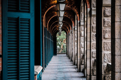 Empty corridor of building