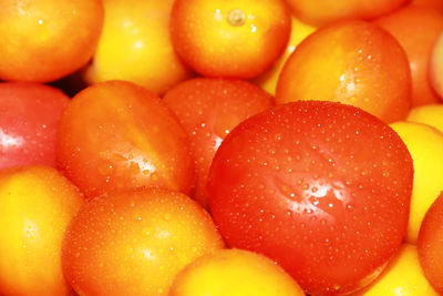 Full frame shot of oranges in water