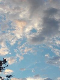 Low angle view of cloudy sky