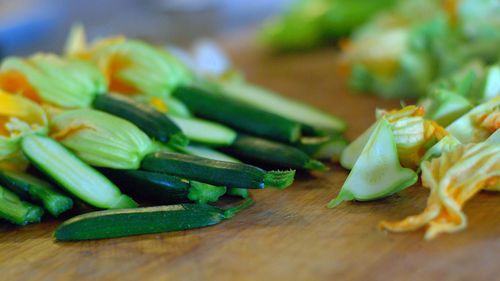 Close-up of vegetables on table