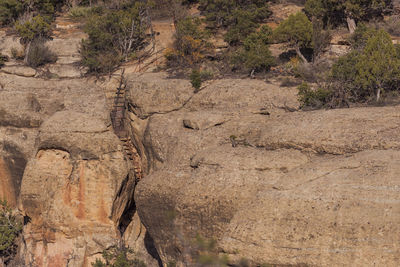 Rock formations in sunlight