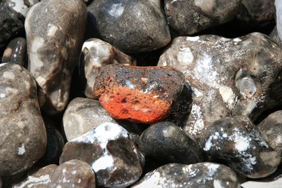 Close-up of stones on stones