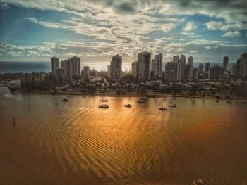 City skyline against sky