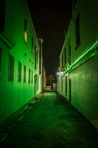 Illuminated city at night