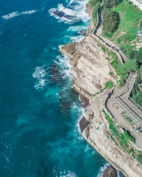 High angle view of swimming pool