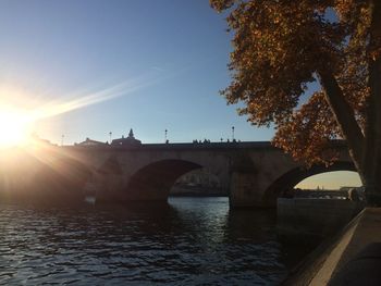 Bridge over river in city