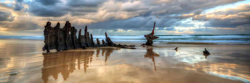 Panoramic view of sea against sky