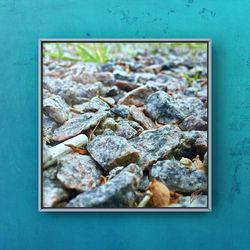 Close-up of stones on table