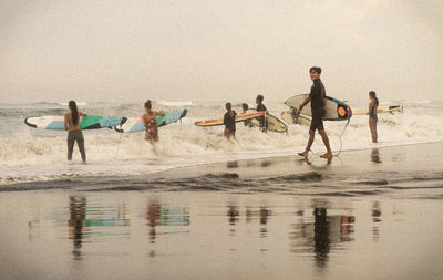 Group of people on beach