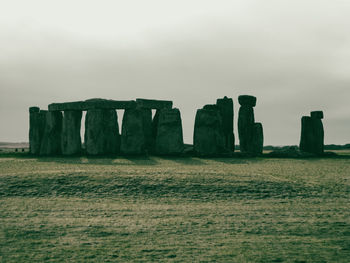 Stonehenge scenic view of sea against sky