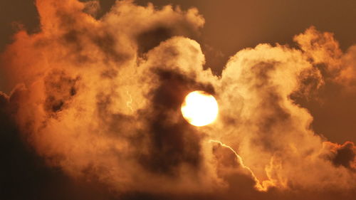 Low angle view of cloudy sky