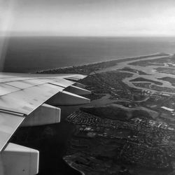 Aerial view of sea against sky