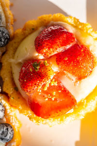 Close-up of dessert served in plate
