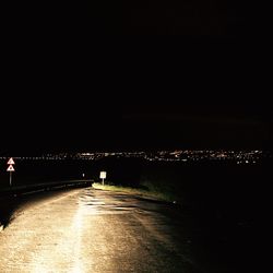 View of illuminated tunnel