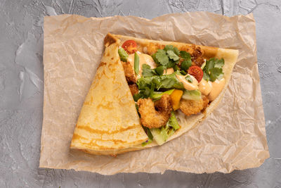 Close-up of food on table