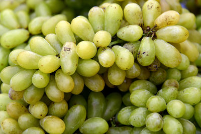 Full frame shot of grapes for sale in market