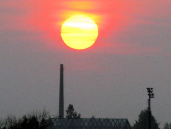 Low angle view of sky at sunset