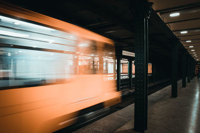 Train at railroad station