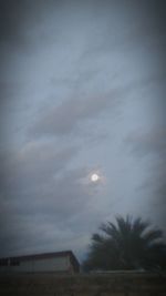 Scenic view of moon against sky at night