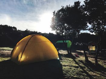 View of tent against sky