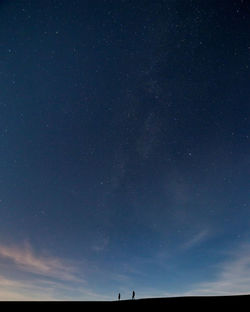 Low angle view of stars against sky at night