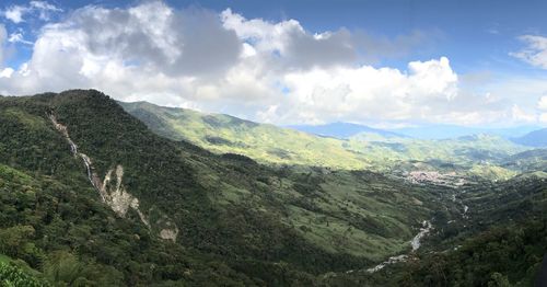 Panoramic view of landscape against sky