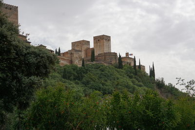 Low angle view of buildings against sky