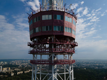 View of building against cloudy sky