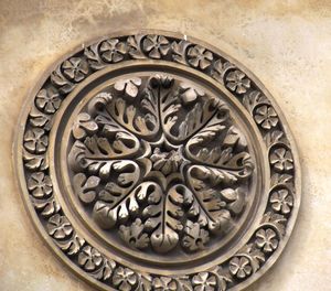 Close-up of clock on wall