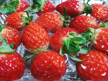 Full frame shot of strawberries