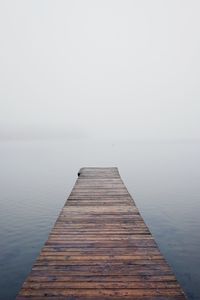 Wooden pier on sea