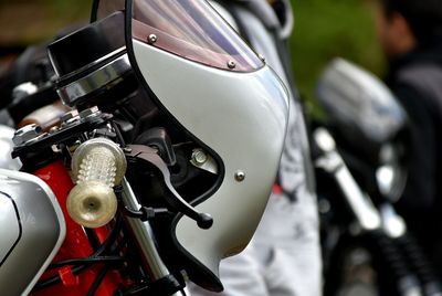 Close-up of motorcycle