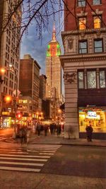 City street at night