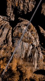 Low angle view of rock formation in cave