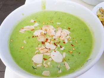 Close-up of soup in bowl