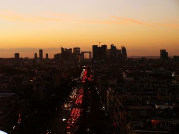 View of cityscape at night