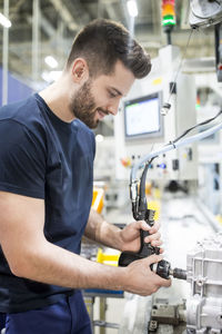 Man working in a modern factory