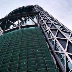 Low angle view of modern building against sky