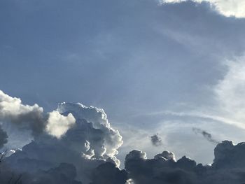 Low angle view of clouds in sky