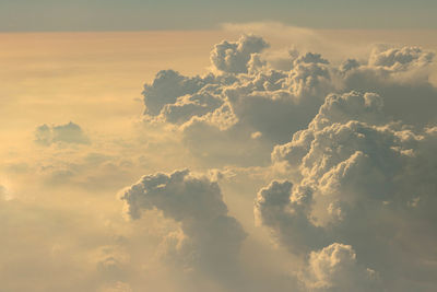 Low angle view of clouds in sky during sunset