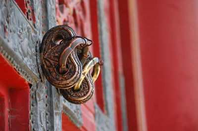 Close-up of door knocker